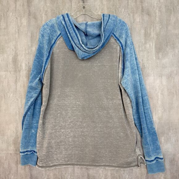 NASCAR 75th Anniversary Raglan Hoodie Women’s Large Sweatshirt Light Blue Gray - Picture 2 of 10